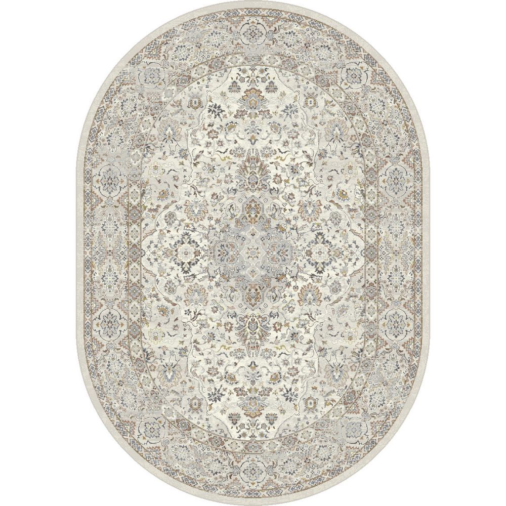 Dynamic Rugs 57275-6295 Ancient Garden 5.3 Ft. X 7.7 Ft. Oval Rug in Cream/Beige